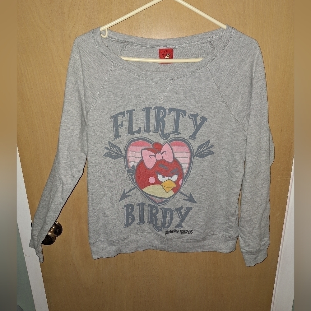 Angry Birds Flirty Birdy Long Sleeve Sweater Size Small